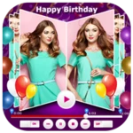 birthday video maker with birthday music android application logo